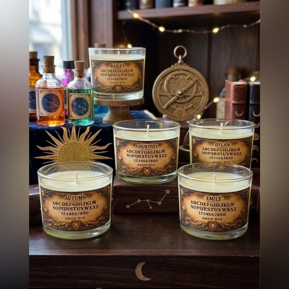 🔮 Personalized Ouija Board Name Candle 3oz | OS 🕯️✨